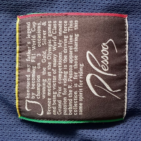 R.Pessoa By Horseware Hooded Riding Rain Jacket Size Small Navy/Red - Picture 11 of 16